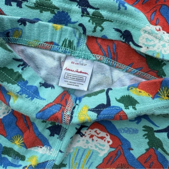 Hanna Andersson short john pajama set - dinosaur pajamas - 2T - Picture 4 of 5